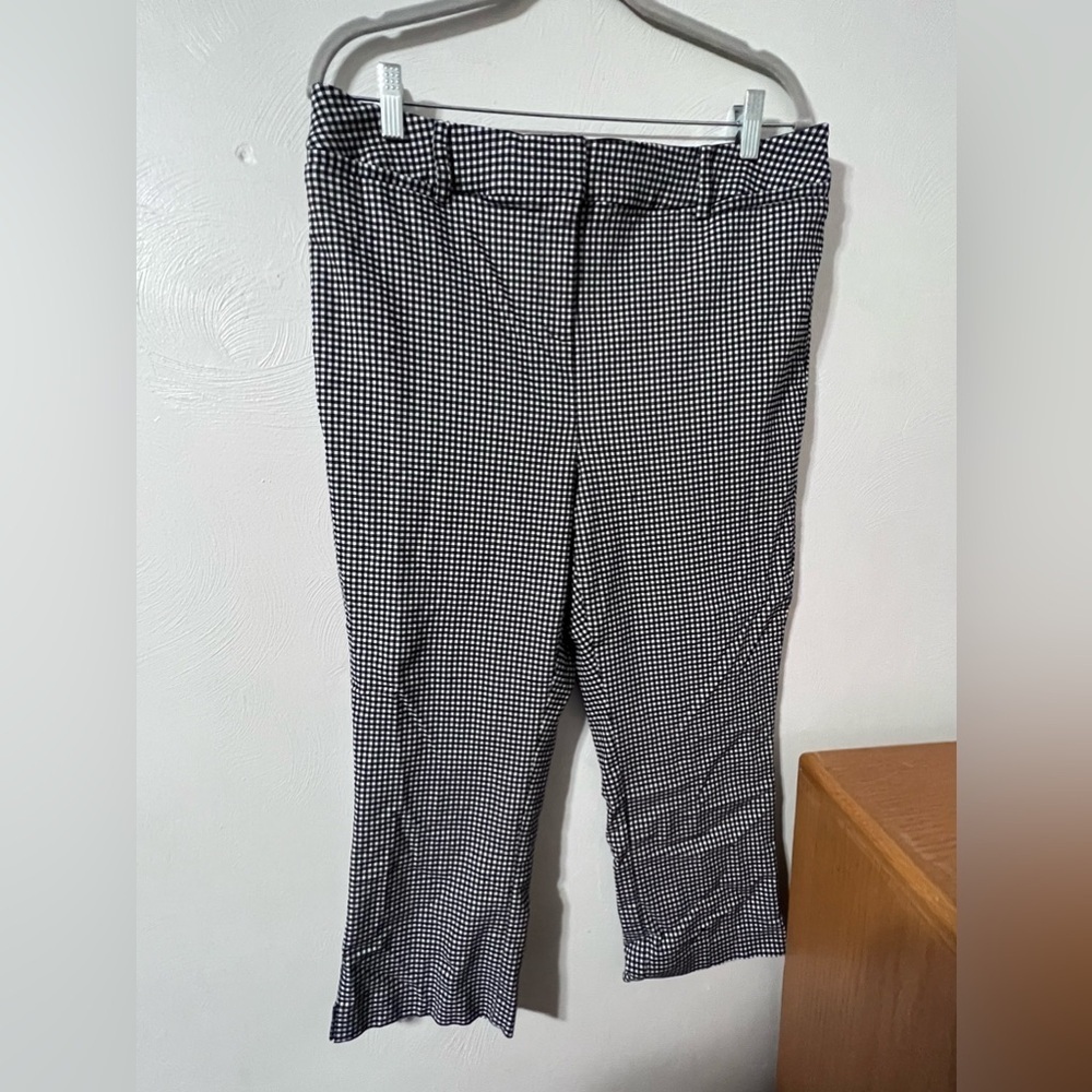 Lane Bryant Skinny Ankle Pants Black & White Check Gingham Women’s 14